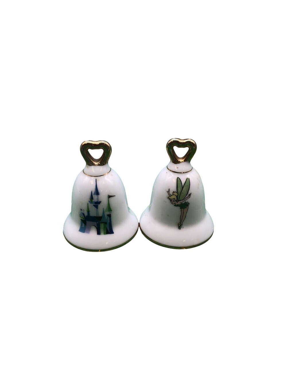 Vintage Disney Disneyland Tinker Bell Castle Salt Pepper Shakers Set Of 2 Japan